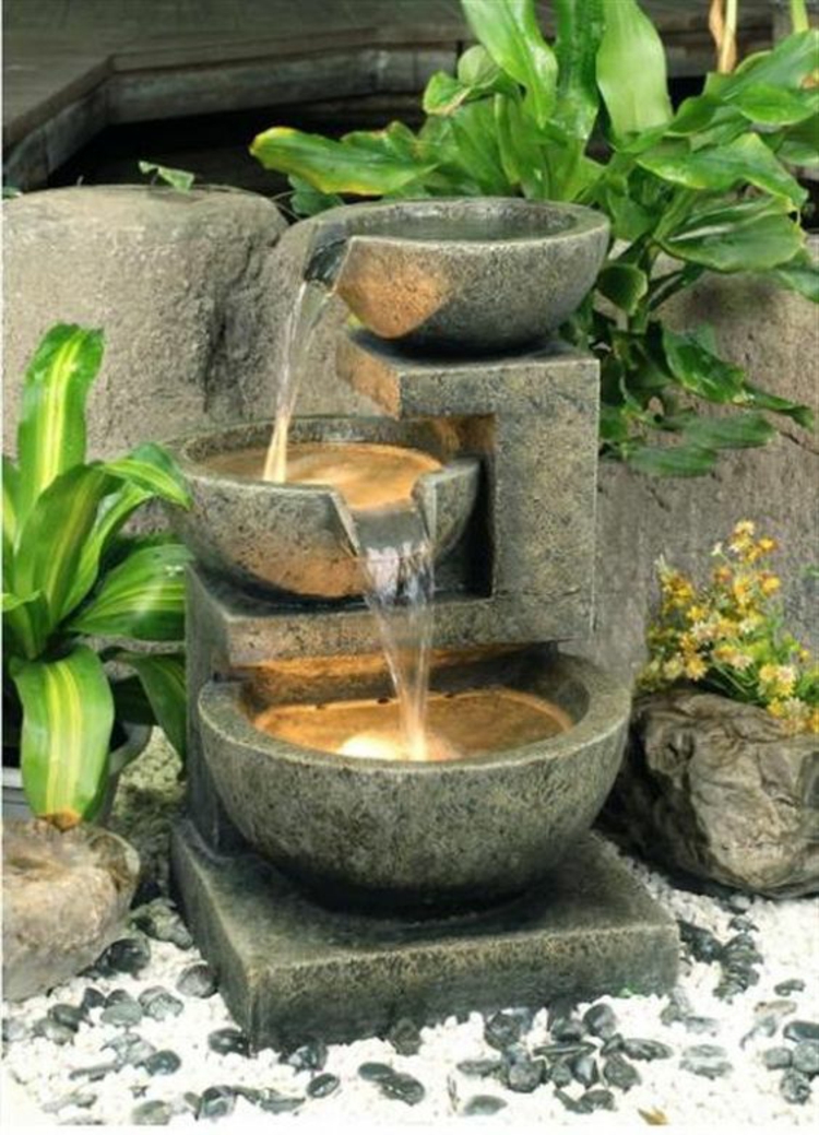 Feng Shui Garten Wasserquelle Glücksbringer positive Energie