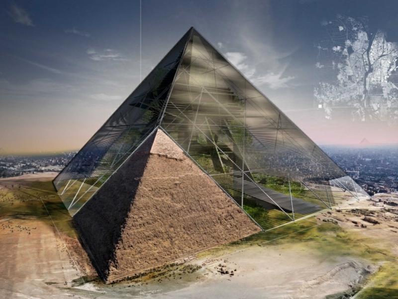 Futuristische Architektur Bauen und Leben Bio Pyramid