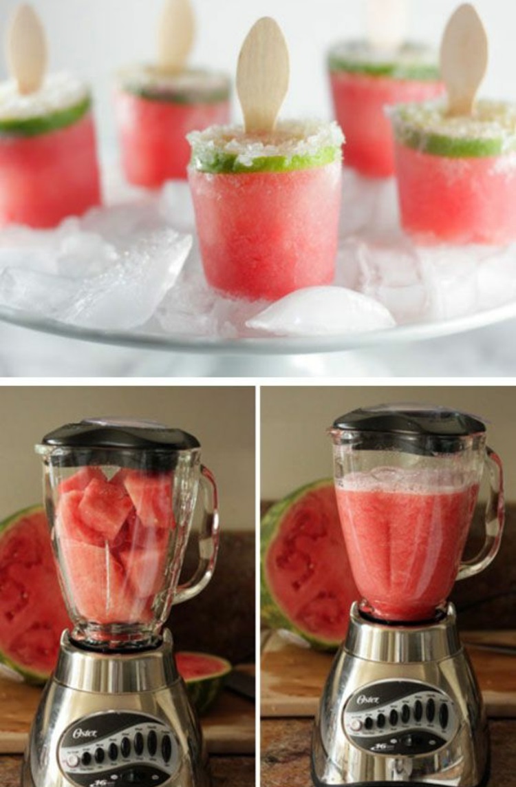 Gartenparty organisieren erfrischende Getränke Wassermelone Eis
