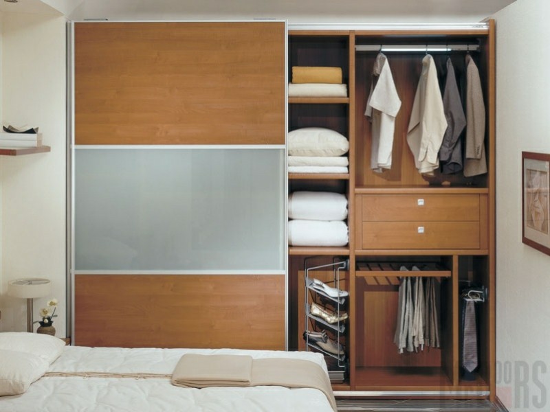 Kleiderschränke mit Schiebetüren Holz Schlafzimmer Möbel