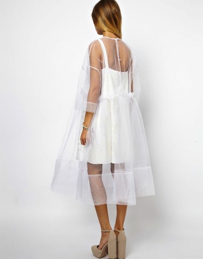 Modetrends durchsichtiges Kleid transparenster Überkleid