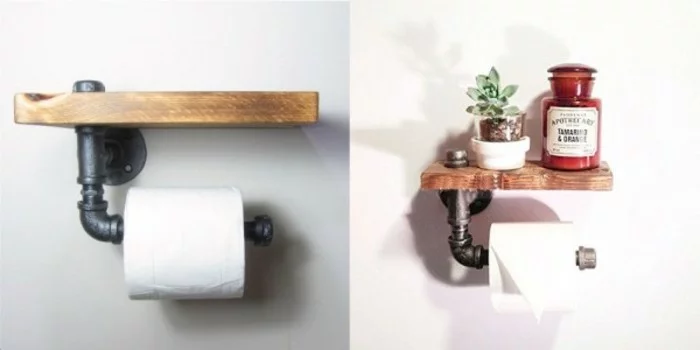 Toilettenpapierhalter Badaccessoires DIY WC Papierhalter Ständer aus Holz für Fläschchen