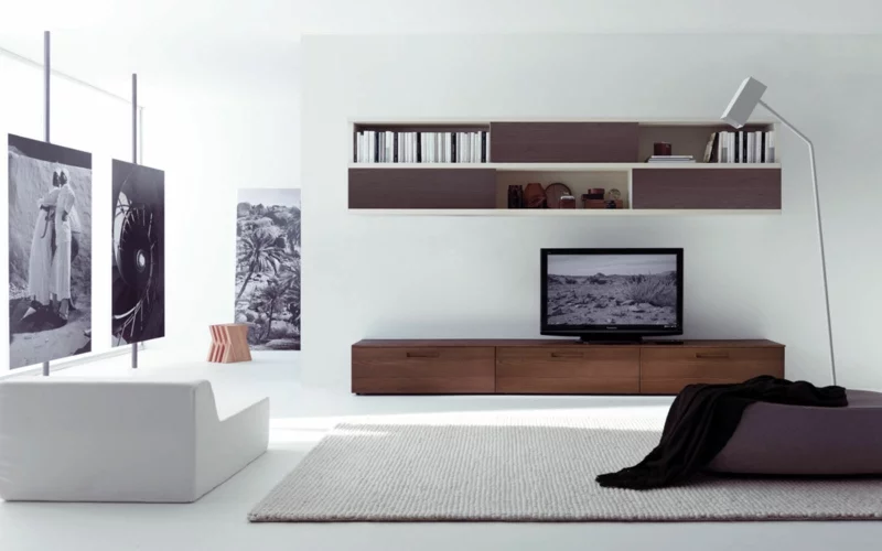 Wohnwand modern Design Wandregal Wohnzimmermöbel TV Wände