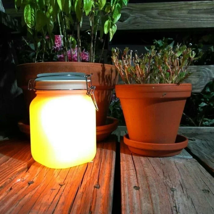DIY Deko - Einmachglas als leuchtende Gartendeko