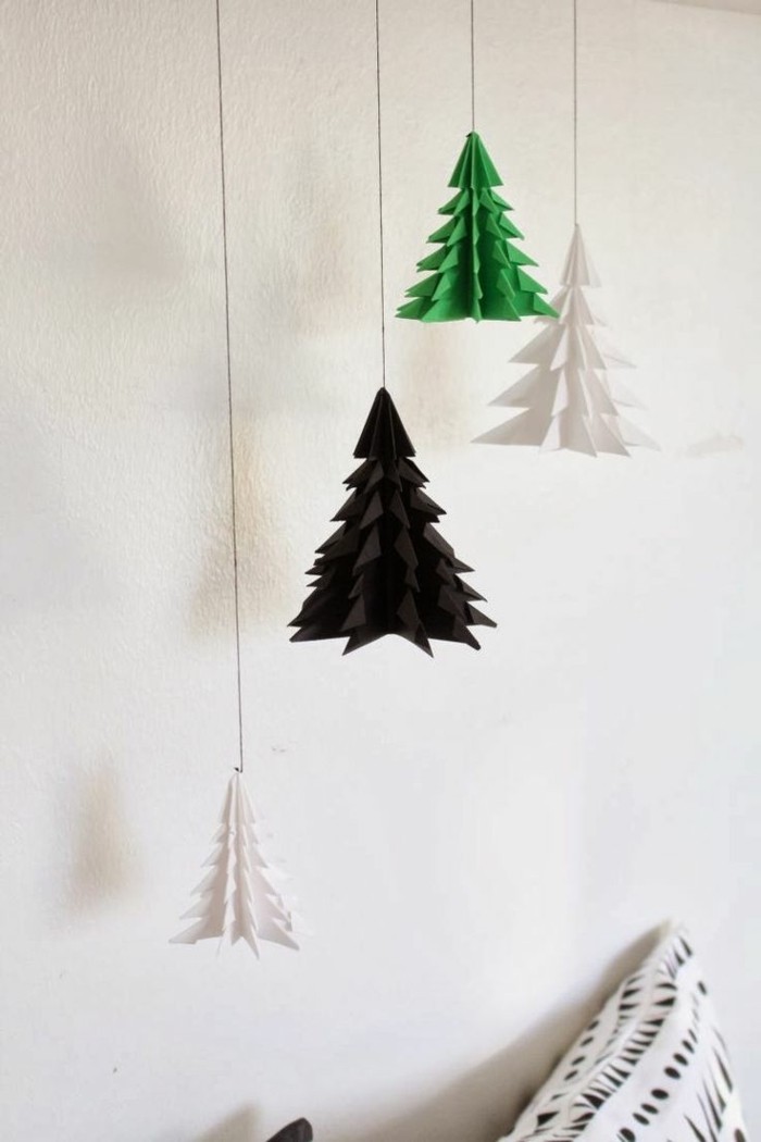 kreativ basteln diy hängende deko weihnachten