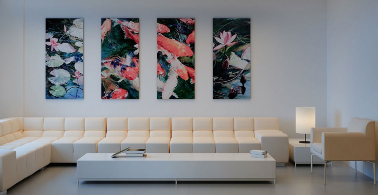 kreative Wanddeko Wohnzimmer Sofa Wandgemälde japanischer Stil