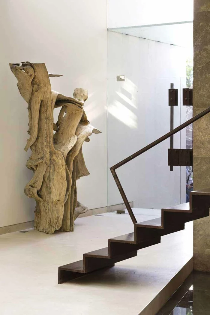 moderne treppen dekoideen skulpturen wohnideen
