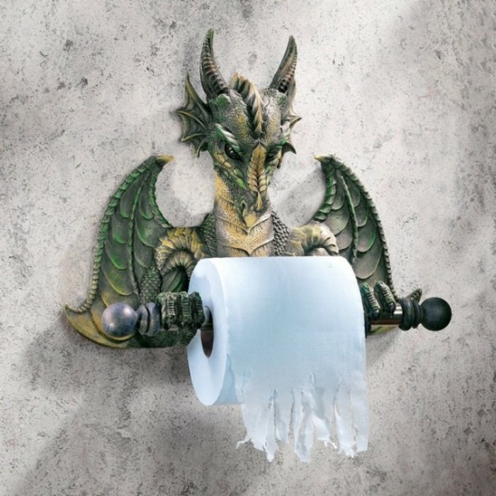 originelle Toilettenpapierhalter Badaccessoires Drache WC Papierhalter