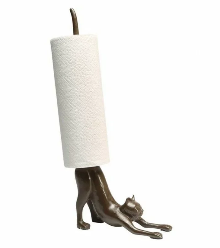 ausgefallene Toilettenpapierhalter schwarze Katze WC Papierhalter einige Rollen