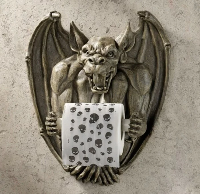 schreckerregender Toilettenpapierhalter Badaccessoires im gotischen Stil 