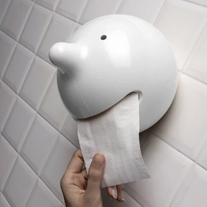 originelle Toilettenpapierhalter Mr P WC Accessoires lustiges rundes Design mit großem praktischem Wert 