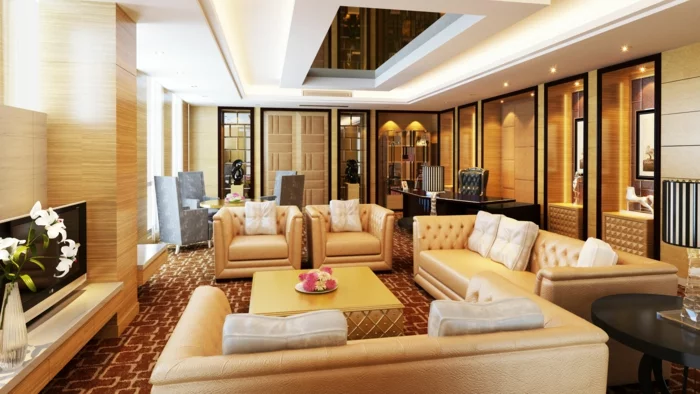 einrichtungsideen wohnideen wohnzimmer beige möbel teppichboden blumendeko