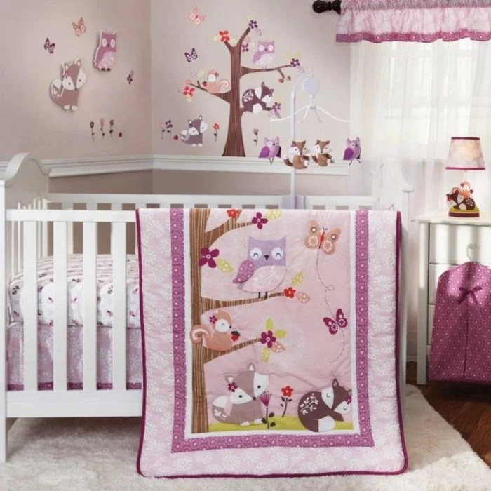 Bilder Eulen Accessoires Babyzimmer Bettwäsche Muster Eule
