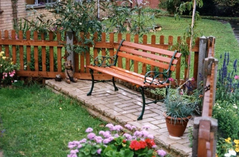 Gartengestaltung Gartendeko Ideen Gartenbank Gartenzaun Holz