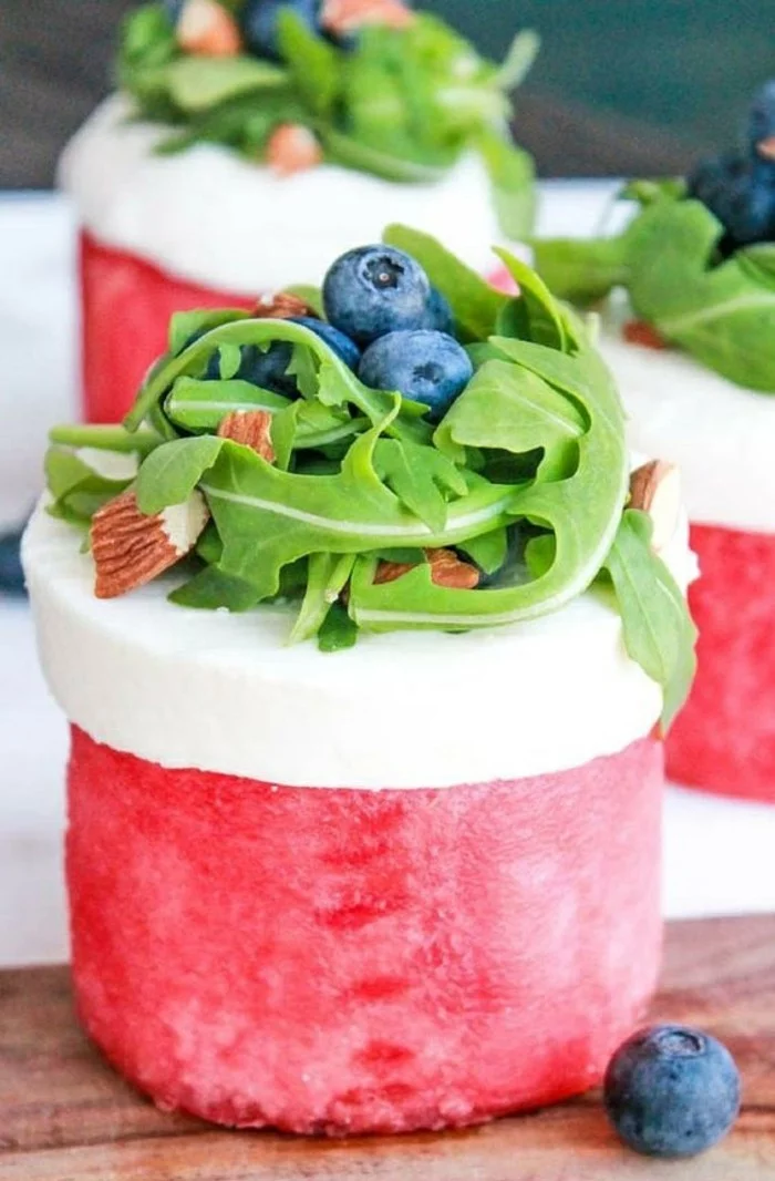 Wassermelone Diät Fingerfoods Sommerparty gesunde Ernährung Wassermelone Mozarella