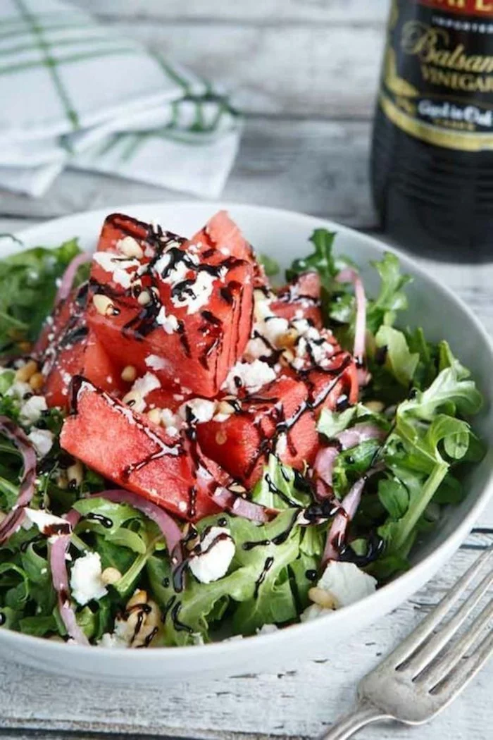 Wassermelone Diät Sommer Früchte gesunde Ernährung frischer Salat