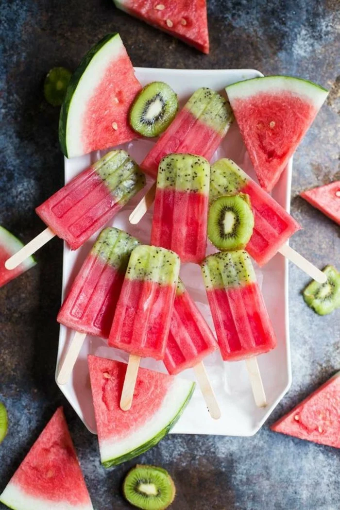 Wassermelone Diät gesunde Ernährung Wassermelone Kiwi Eis
