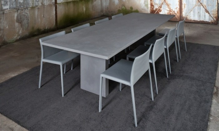beton design beton möbel selber machen einrichtugnsbeispiele esszimmerstühle