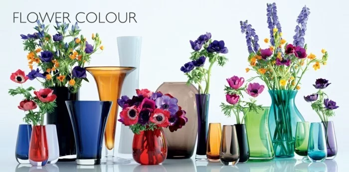 blumenvase buntes glas flower colour kollektion lsa international