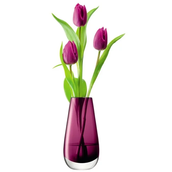 mundgeblasen glas pink tulpen lsa international