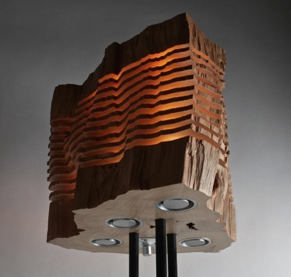 Kreative Designer Lampen aus Naturholz