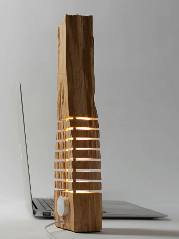 designer lampen modernes design naturholz