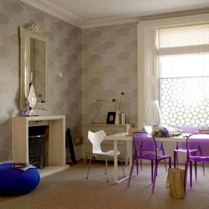 esszimmerstühle wohnideen einrichtungsbeispiele deko ideen nachhaltige mode lila