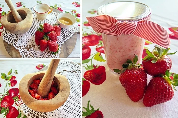 gesichtsmasken detox hautpflege sommermaske erdbeeren