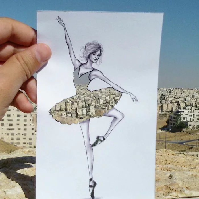 mode-zeichnen-wohnblock-aussicht-stadt-panorama-ballerina