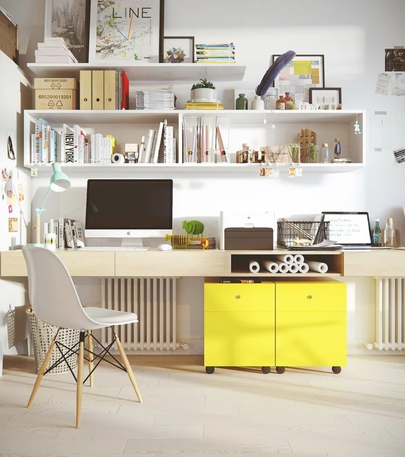 skandinavisch wohnen Arbeitszimmer einrichten Büromöbel skandinavisch einrichten