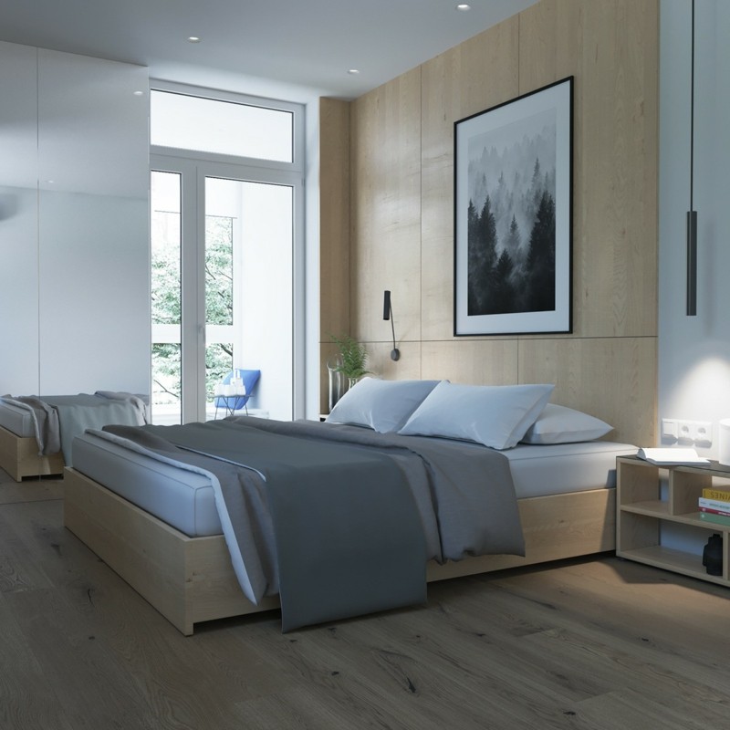 skandinavisch wohnen Schlafzimmer Möbel Bett natürliche Materialien Holz