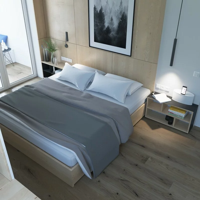skandinavisch wohnen Schlafzimmer Möbel Bett
