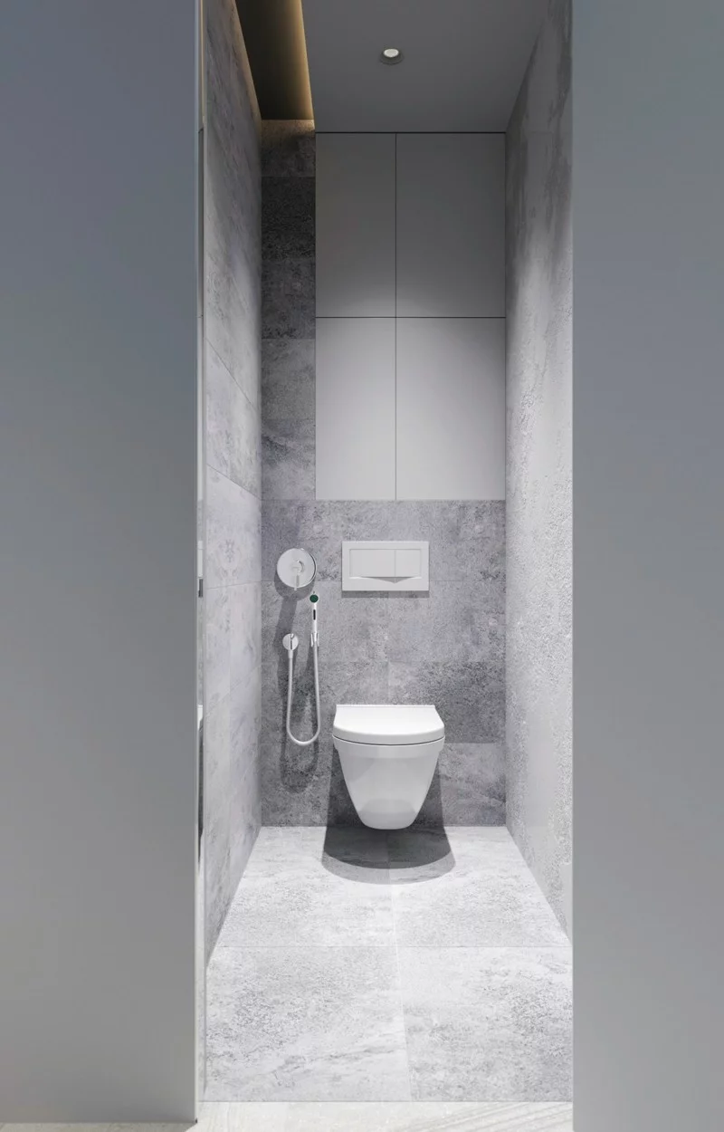 skandinavische Möbel Badezimmer manimalistisch grau einrichten