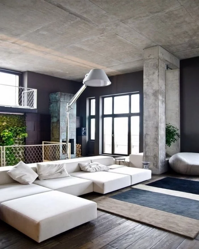 wohneinrichtung ideen wohnzimmer holzboden eleganter teppich