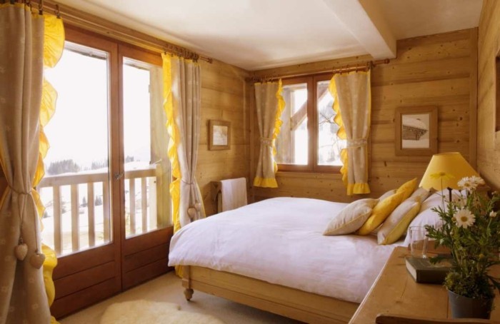 wohnideen schlafzimmer dekoideen gardinen holzmöbel