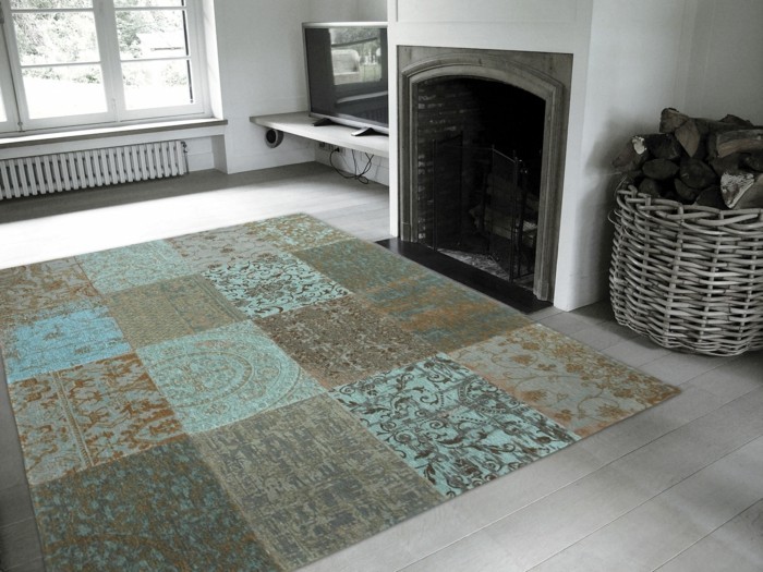 wohnideen wohnzimmer teppich vintage elegant einrichtungsideen