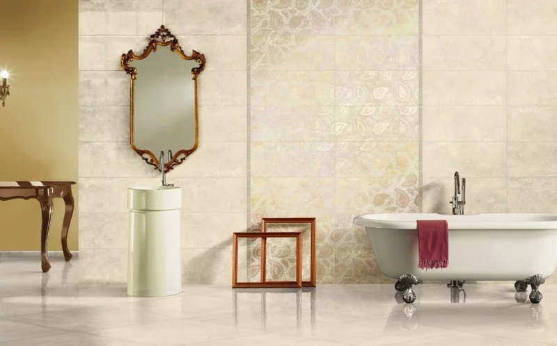 keramikfliesen mit paisley muster deko ideen badfliesen moderne badezimmer