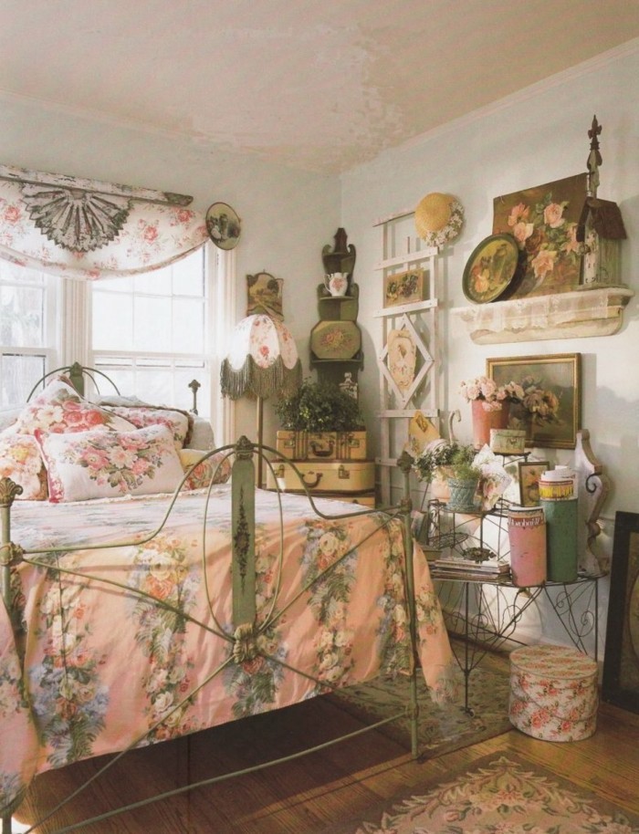 einrichtungsideen schlafzimmer vintage schöne zimmerdecke
