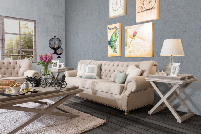 englischer landhausstil wohnzimmer einrichten holzmobel polstermobel sofa couchtisch