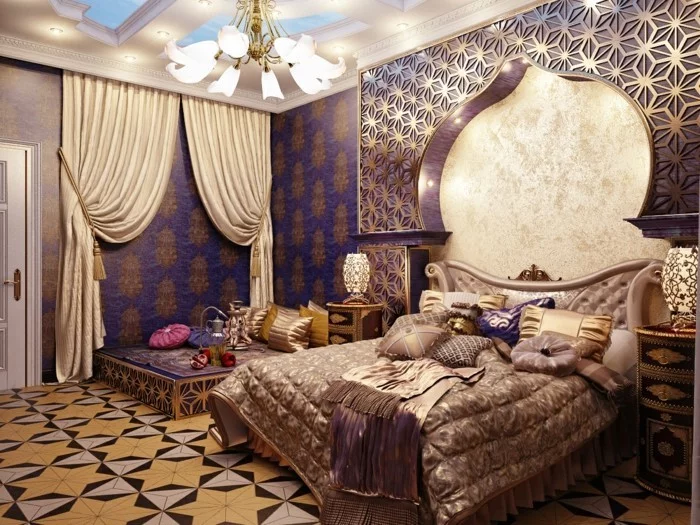 inneneinrichtung ideen schlafzimmer arabischer stil