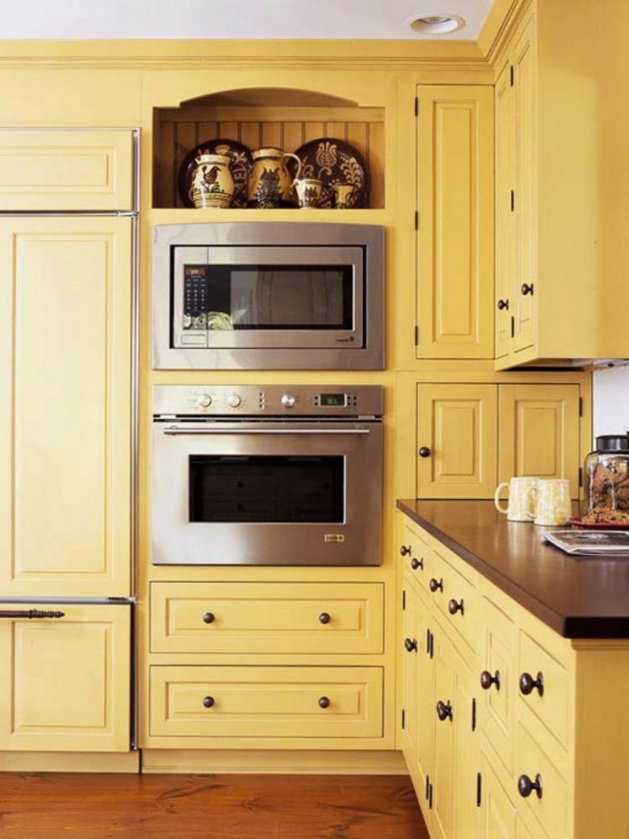 inneneinrichtung ideen wohnideen küche gelbe kuchenschränke