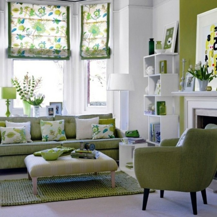inneneinrichtung umweltstil grüne möbel teppich florale muster