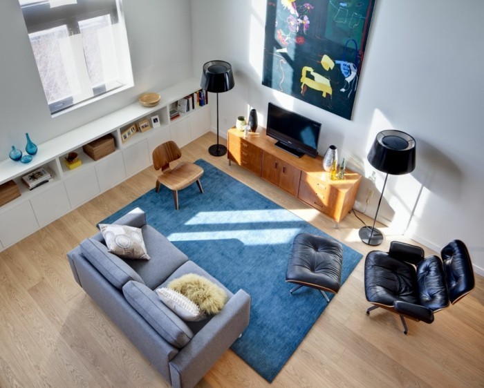 wohnzimmer einrichten ideen naturlich wohnen wohnzimmer einrichten blauer teppich weise wande