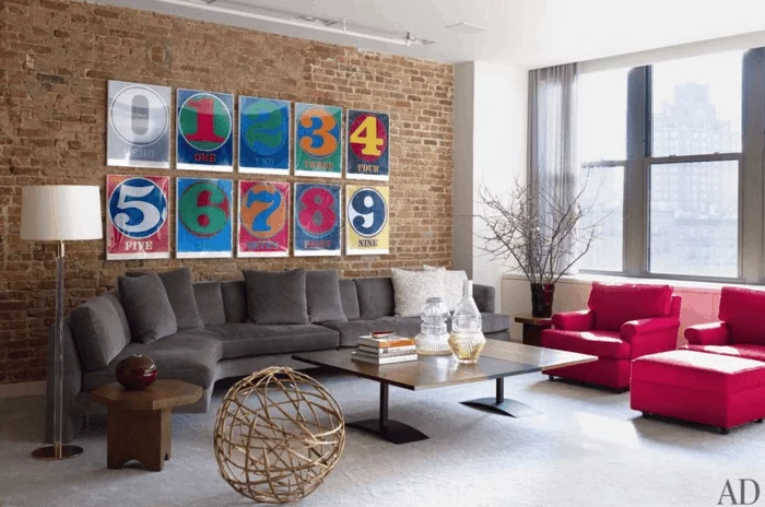 pop art merkmale einrichtungsbeispiele wohnideen deko ideen wohnzimmer farben