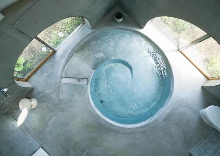 tipi zelt poolbecken badezimmer organische formen