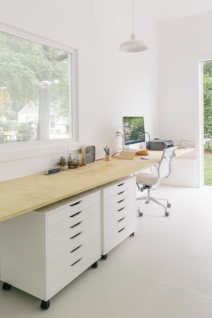 home office einrichten stauraum minimalistische einrichtungsideen
