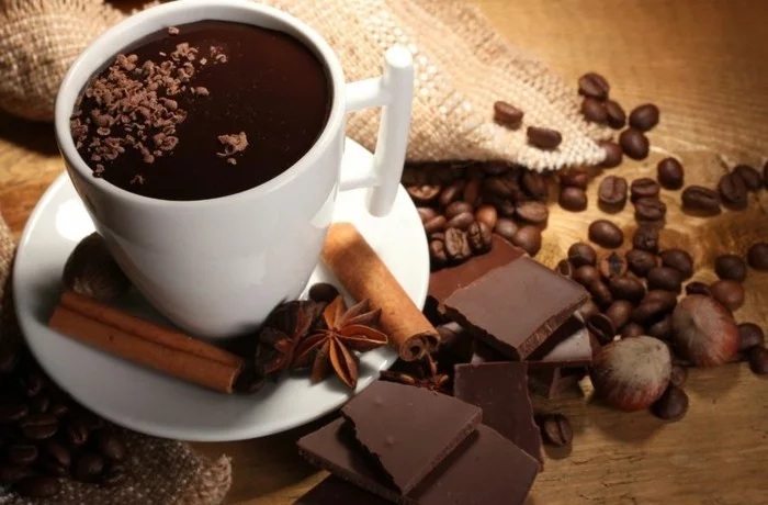 ist kaffee gesund bohnenkaffee espresso heisse schokolade kakaobohnen zimt anis