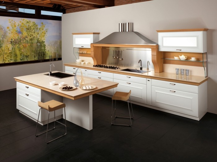 küchengestaltung italienische kuche modernes design landhausstil