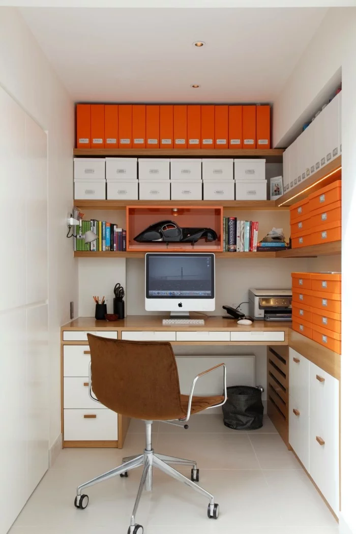 moderne inneneinrichtung ideen kleines home office gestalten bodenfliesen