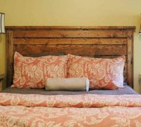 Schlafzimmer Gestaltung – Kreative Neugestaltung des Kopfbrettes lässt das Schlafzimmer ganz neu erscheinen